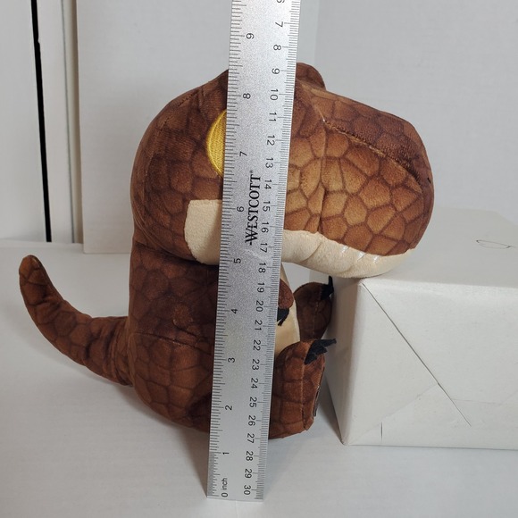 Jurassic Park T-Rex Plush Dinosaur Brown Stuffed Animal Toy - Picture 14 of 16